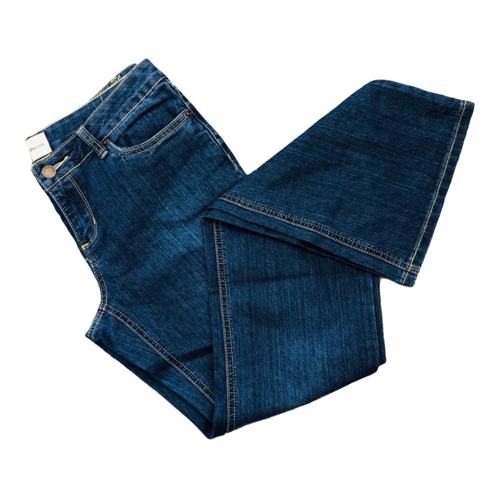 GH Bass Co. Women’s Jeans 30x31  6R Low Rise Boot Cut DarkWash Stretchy Like New